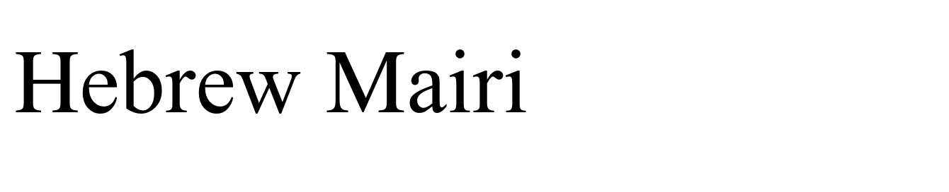 Hebrew Mairi